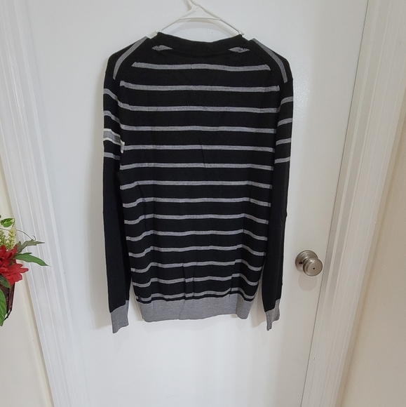 Jack & jones  stripes slim fitting vneck button front cardigan - Picture 12 of 14